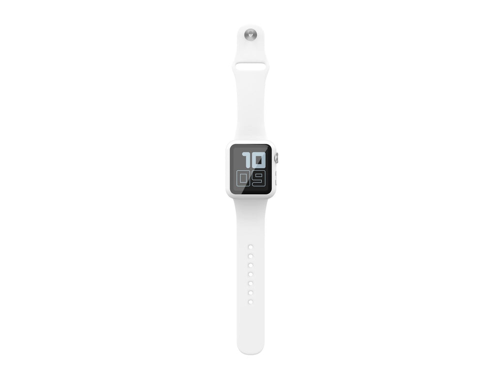 Pulseira de silicone para relógio Techancy, KC2115, com protetor de ecrã, compatível com Apple Watch 45 mm, Branco