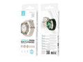Techancy Bracelete De Silicone Branca KC2122, Compatível Com Apple Watch 42mm/44mm/45mm/49mm, Material De Silicone Macio